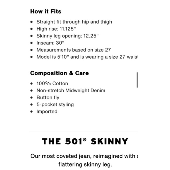 Levi’s 501 Black- NEW WITH TAGS - Picture 7 of 14